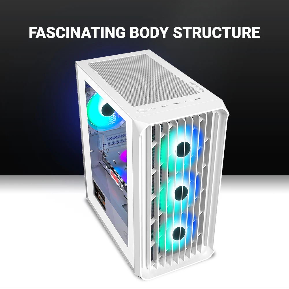 Ant Esports Gaming Cabinet 205 Mini 6F White view 2